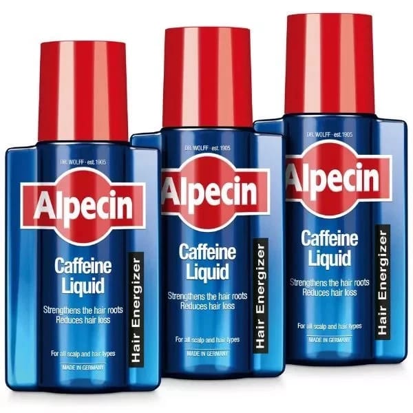 Alpecin Caffeine Liquid Natural Hair Growth Shampoo for Men Energizer 3x 200ml