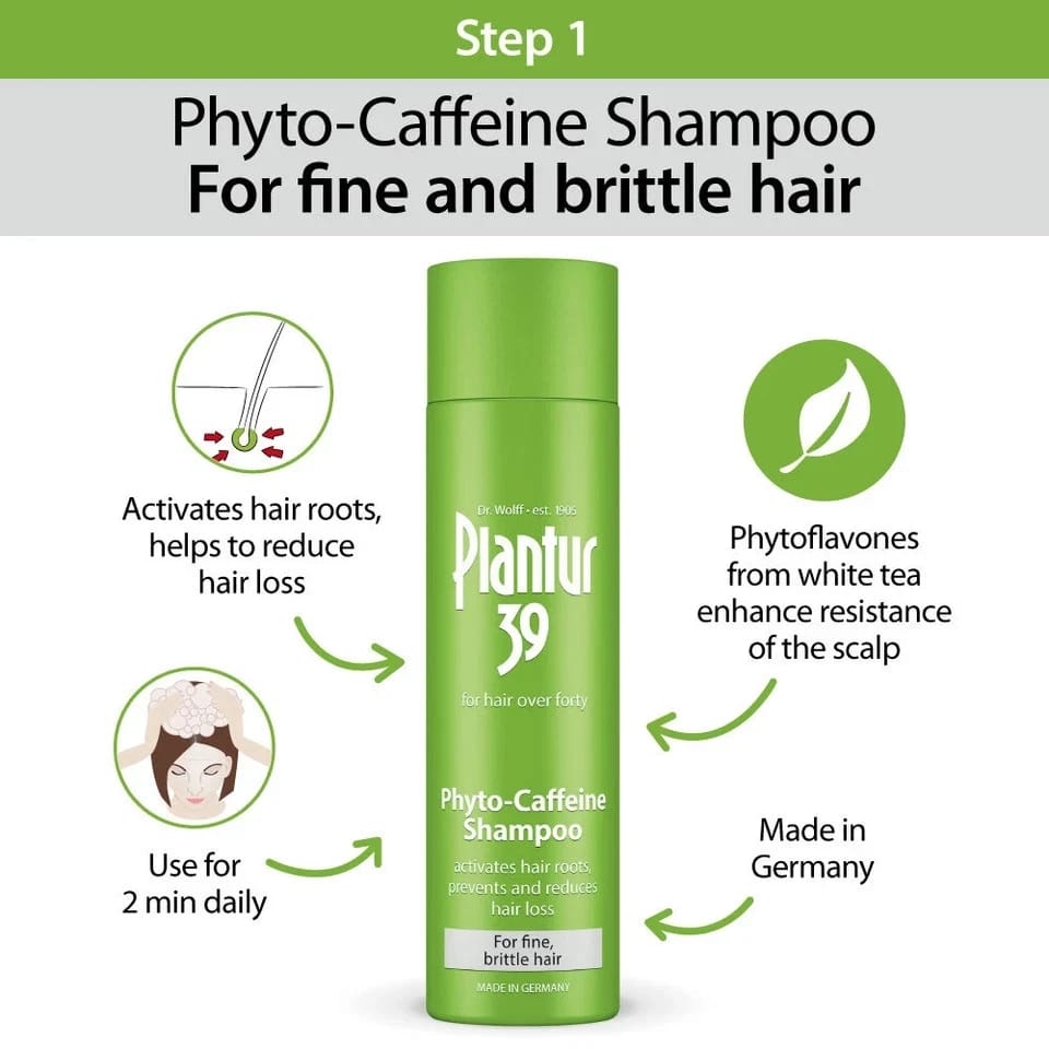 Plantur 39 Green Shampoo Conditioner Set for Fine and Brittle Hair Cair 400 ml