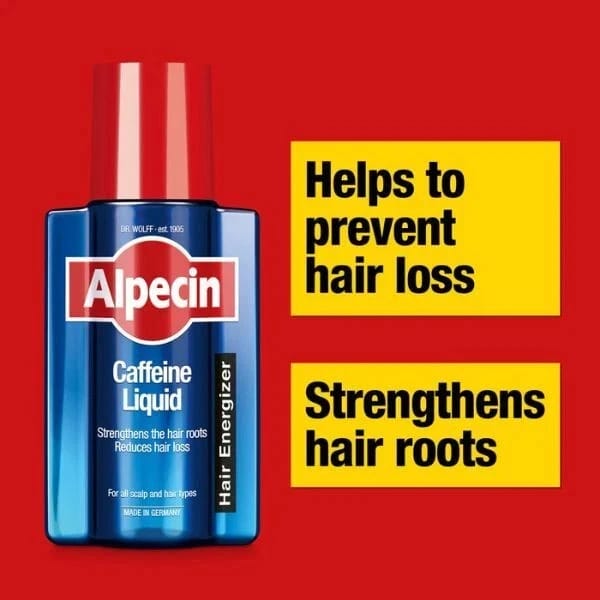 Alpecin Caffeine Liquid Natural Hair Growth Shampoo for Men Energizer 3x 200ml