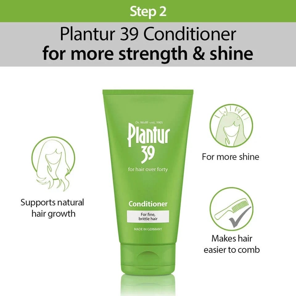 Plantur 39 Green Shampoo Conditioner Set for Fine and Brittle Hair Cair 400 ml