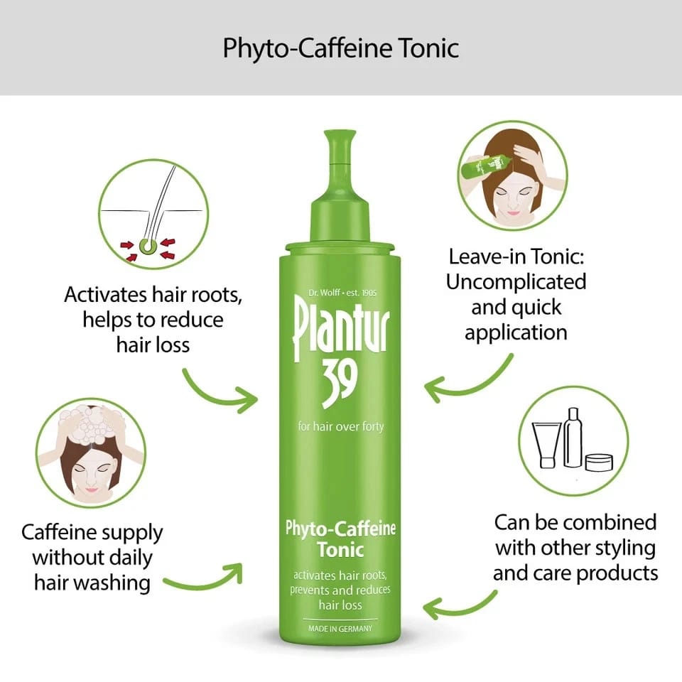 Plantur 39 Phyto-Caffeine Tonic Natural Anti Hair Loss Serum for Women 2x 200ml