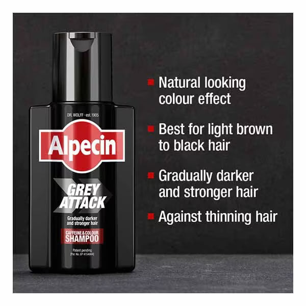 Alpecin Grey Attack Caffeine & Colour Shampoo for Men 200ml