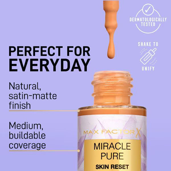 Max Factor Miracle Pure Skin Reset Serum Foundation Deep Cool 30ml
