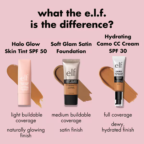 e.l.f. Halo Glow Skin TintÿFoundation - SPF 50 9 Medium Cool